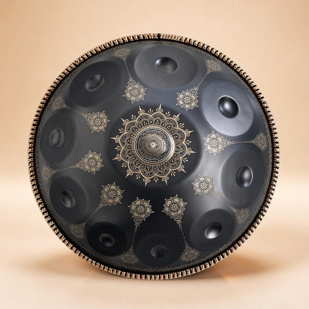 Cosmos Handpan - Mandarines de Minuit 10 Notes en Ré Mineur - Ensemble Cadeau de Tambourin