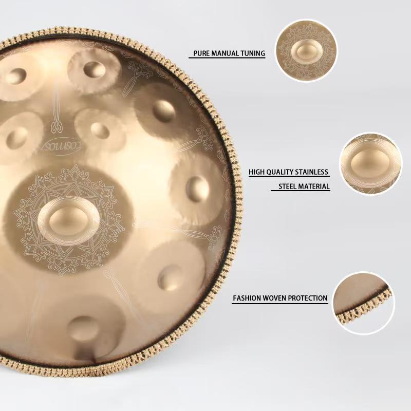 Cosmos Handpan Pietralis - 9/10/12 Notes D Minor Handpan - product view 1