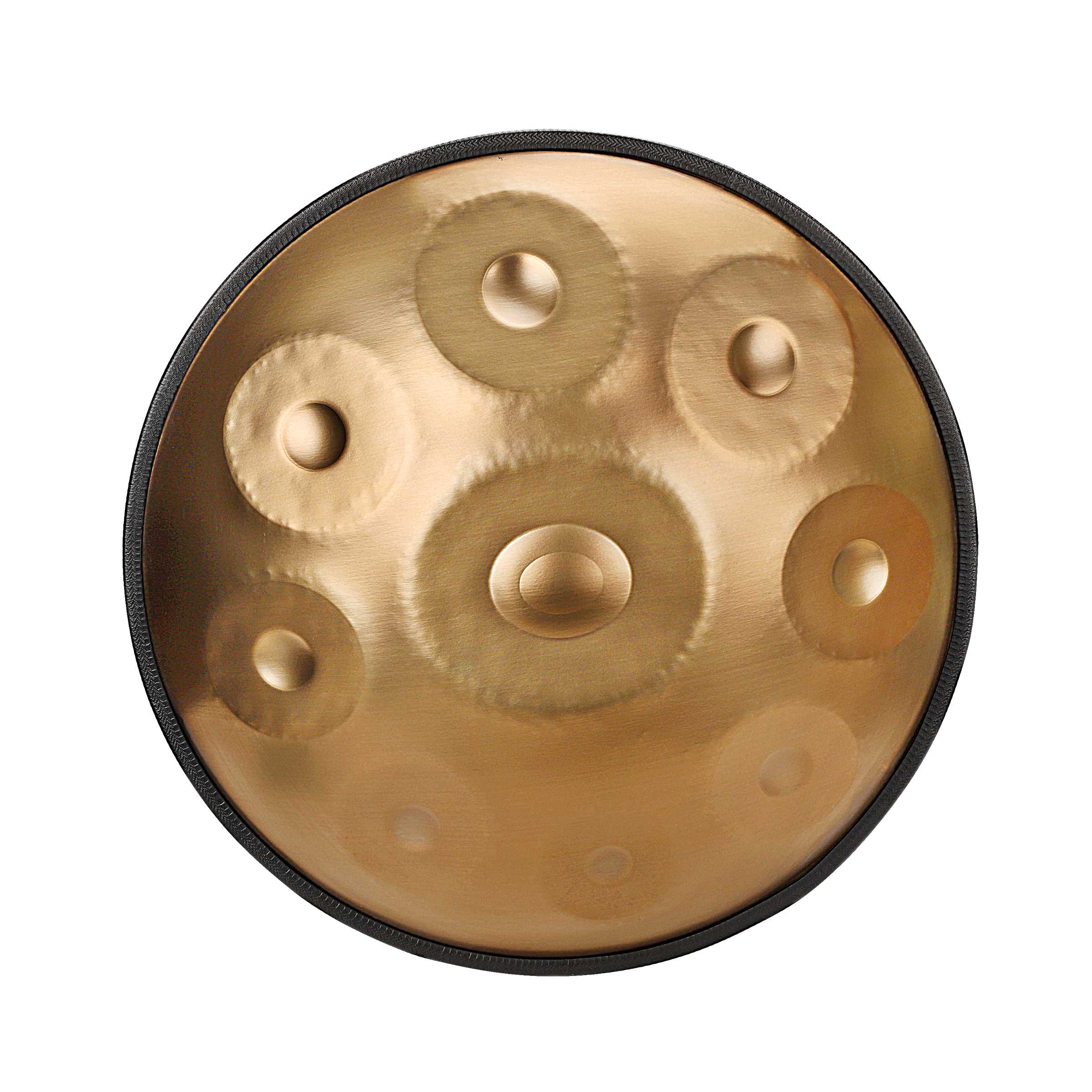 Golden handpan with a modern design