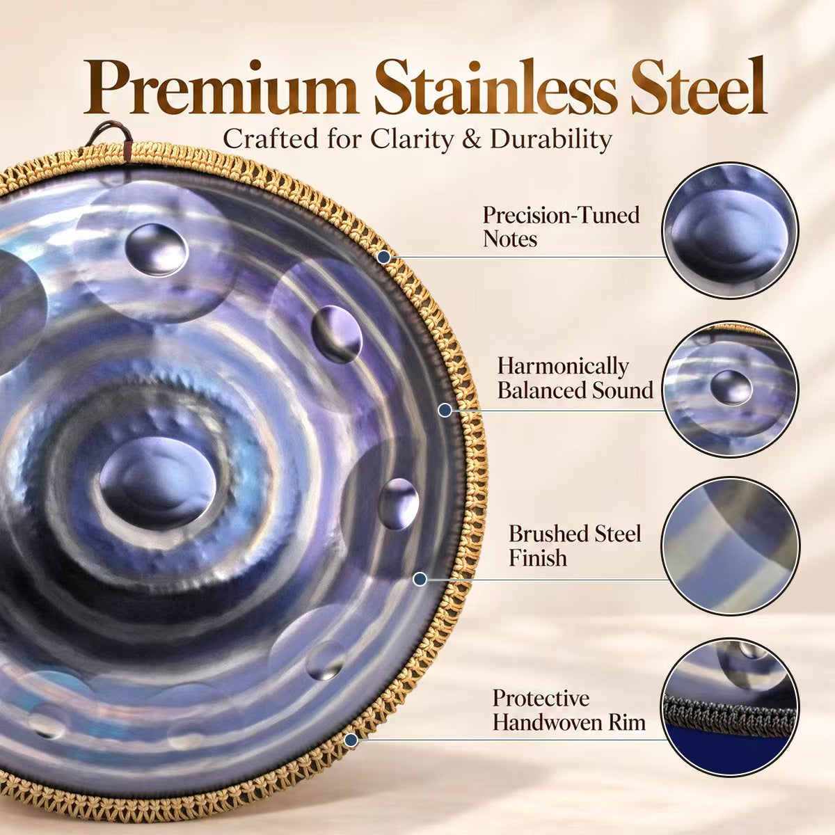 Storm Series Handpan Drum – 432Hz/440Hz | Cosmoshandpan