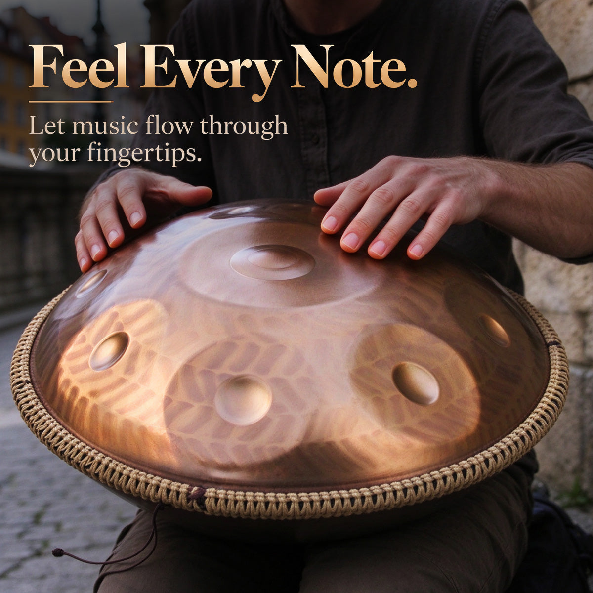Cosmos Handpan Wheat - 9/10/12 Notes D Minor Stainless Steel Handpan