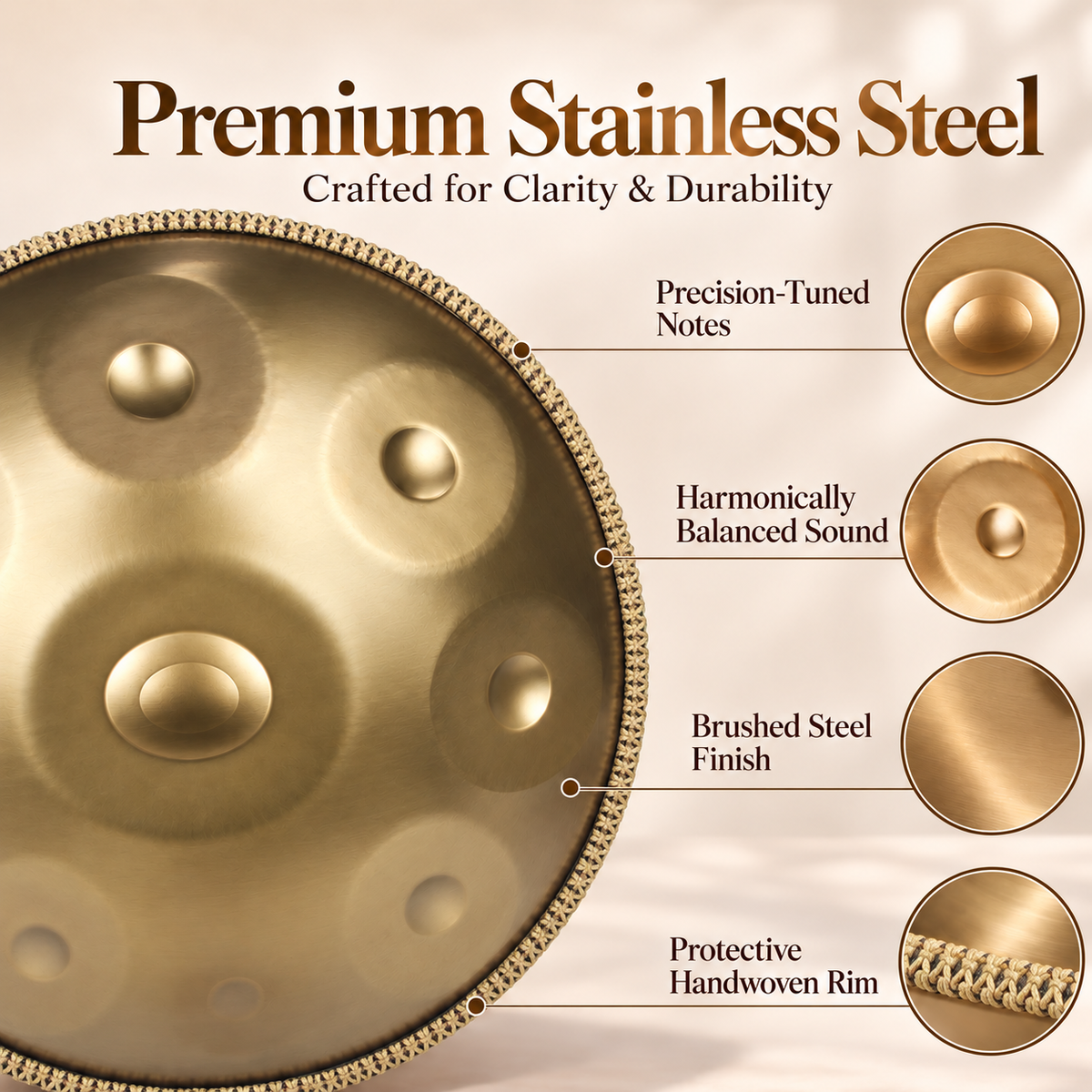 Cosmos Double-Sided Handpan - 17 Notes D Minor Gift Set
