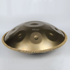 Cosmos Handpan - Double-Sided 17-Notes in D Minor - Tambourine Golden Elegance Gift Set