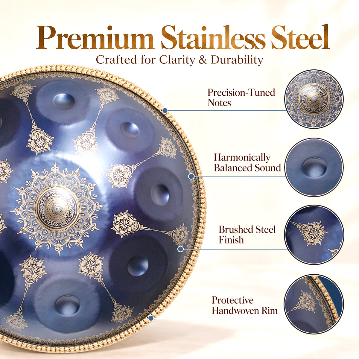 Cosmos Handpan Blue Mandarins - 9/10/12 Notes D Minor Gift Set - product view 4