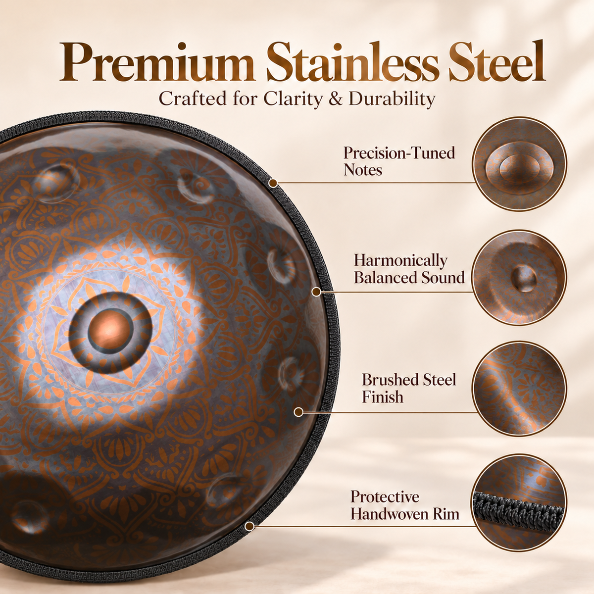 Cosmos Gerbera Handpan - 9/10/12 Notes D Minor Gift Set