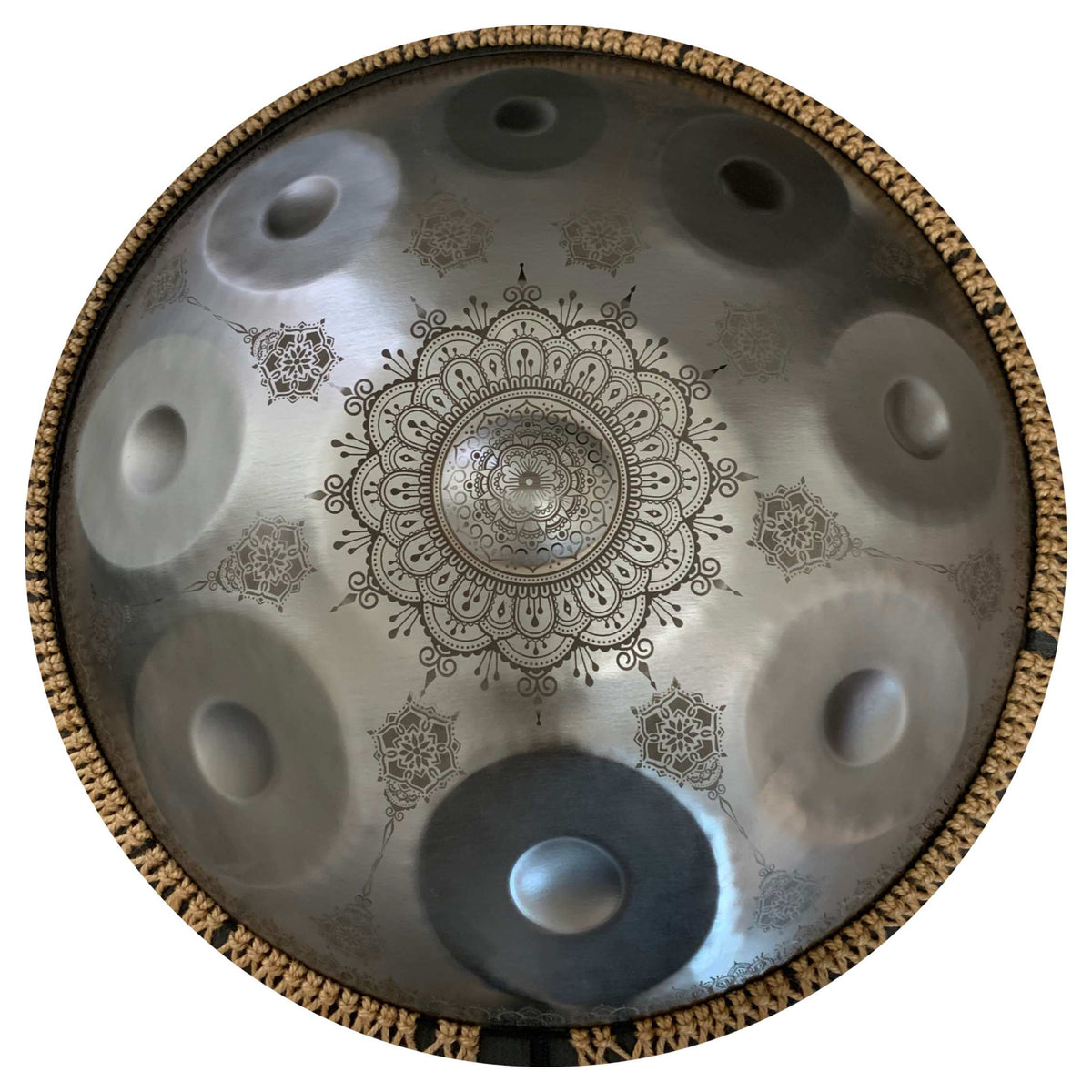 Cosmos Silver Mandarins Handpan 9 Notes D Minor Gift Set