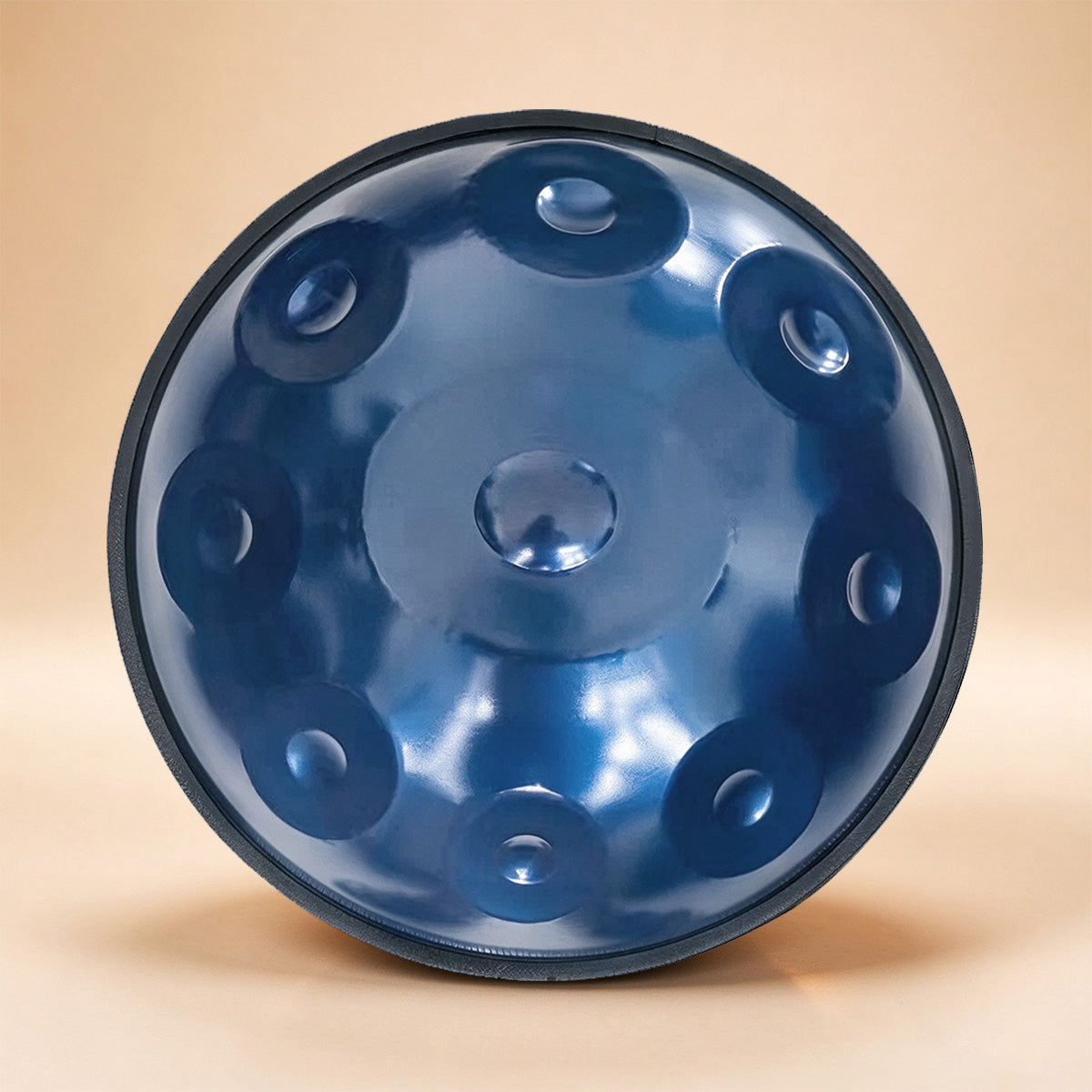 Serene Blue Cosmoshandpan viewed from above on a white background
