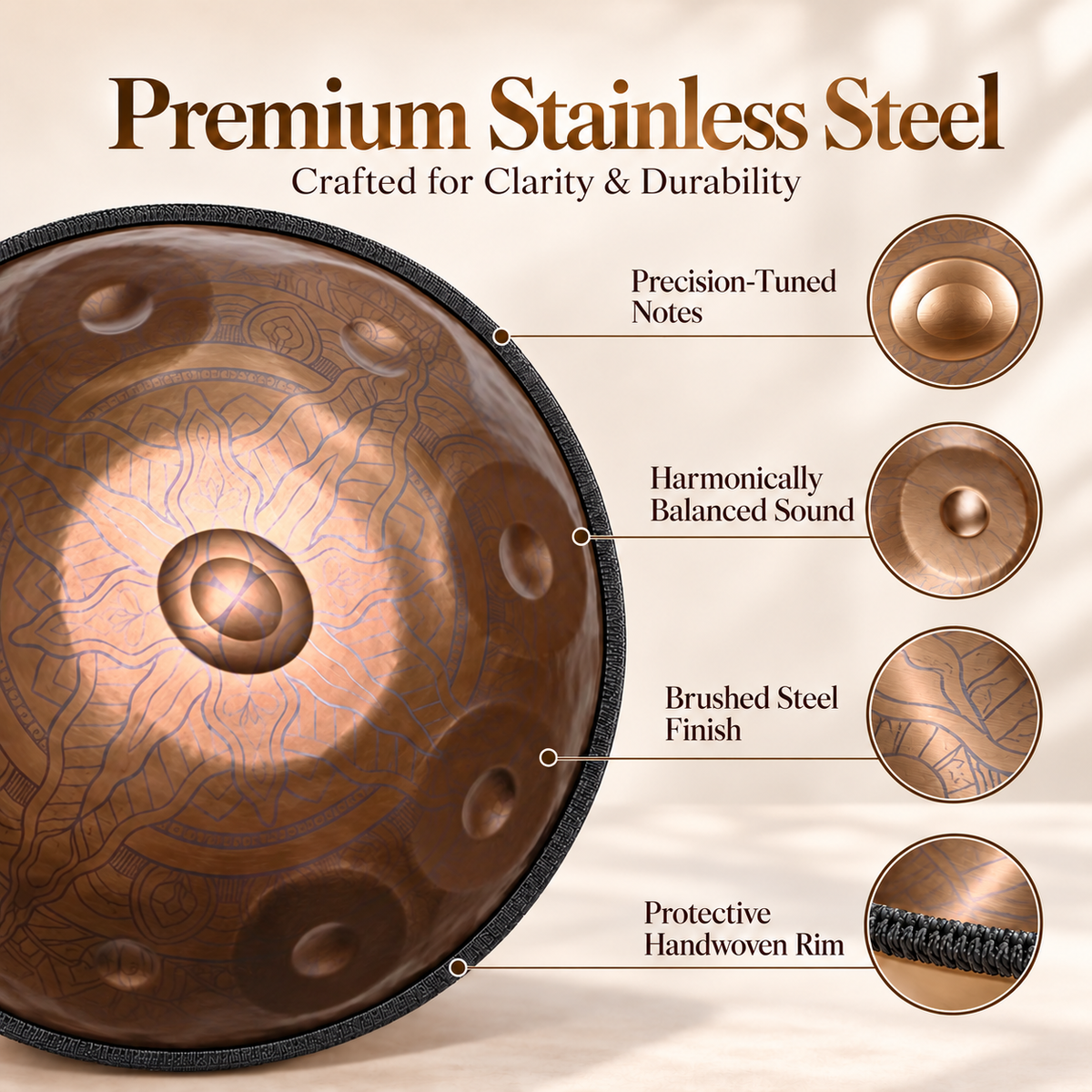Cosmos Poseidon Handpan - 9/10/12 Notes D Minor Gift Set